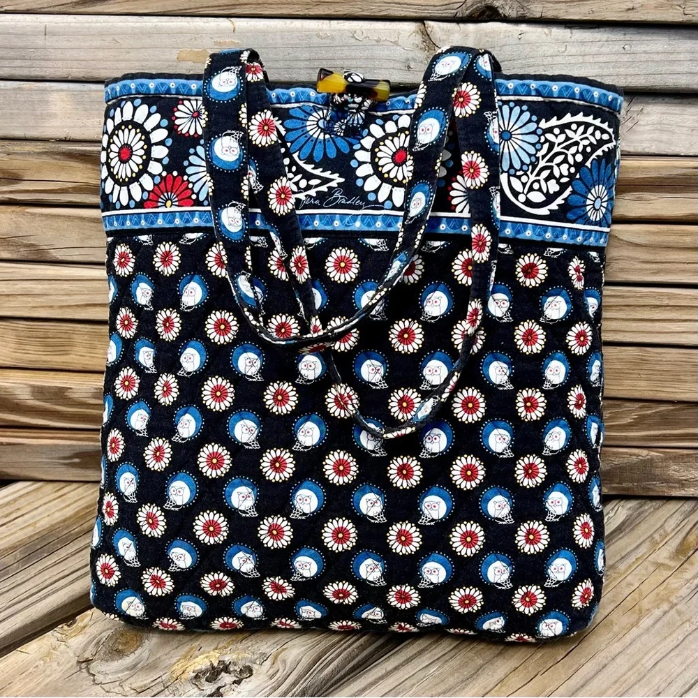 - Vera Bradley Night Owl Print Tote! EUC!